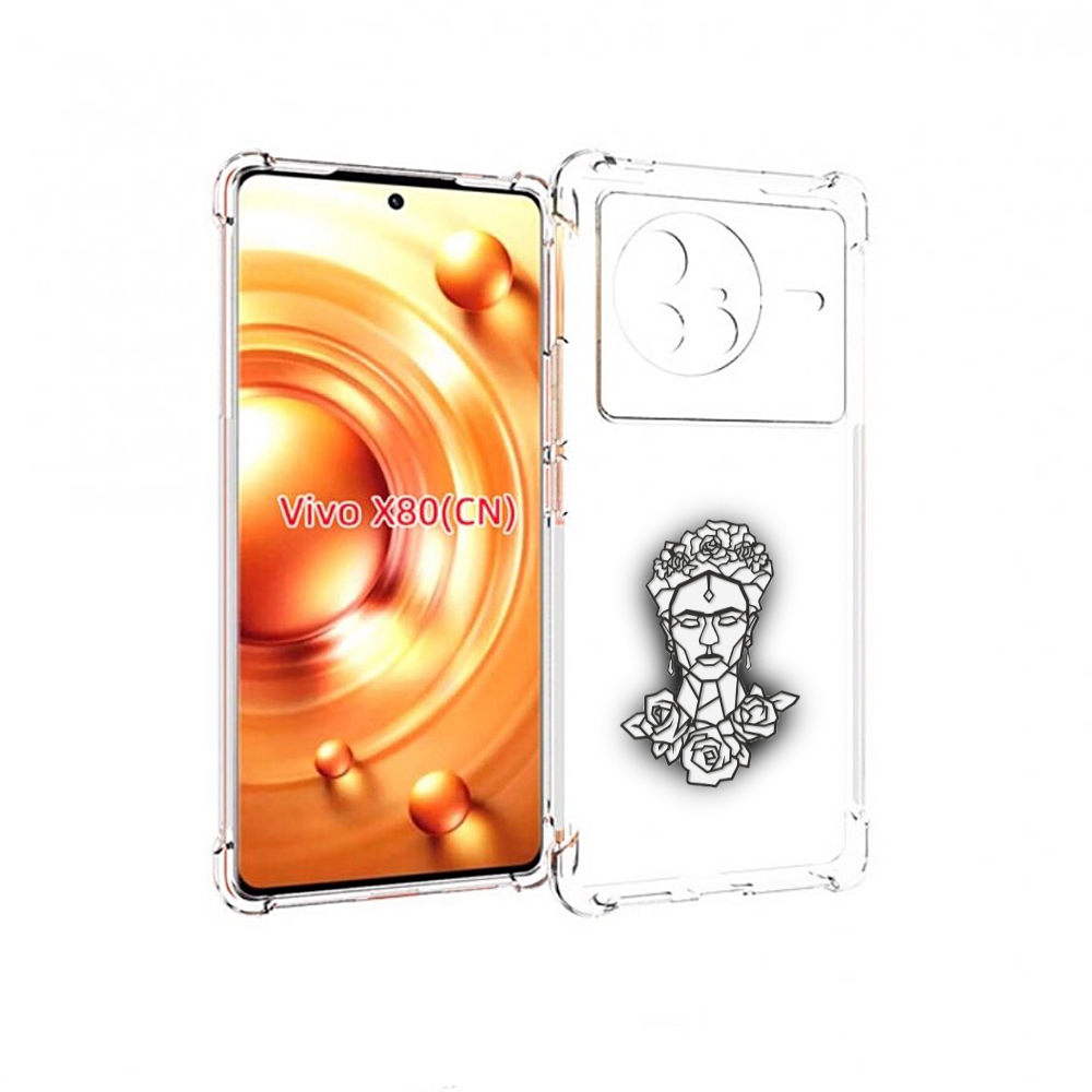 

Чехол Mypads Девушка С Цветами С Гранями Женский Для Vivo X80, Прозрачный, Tocco