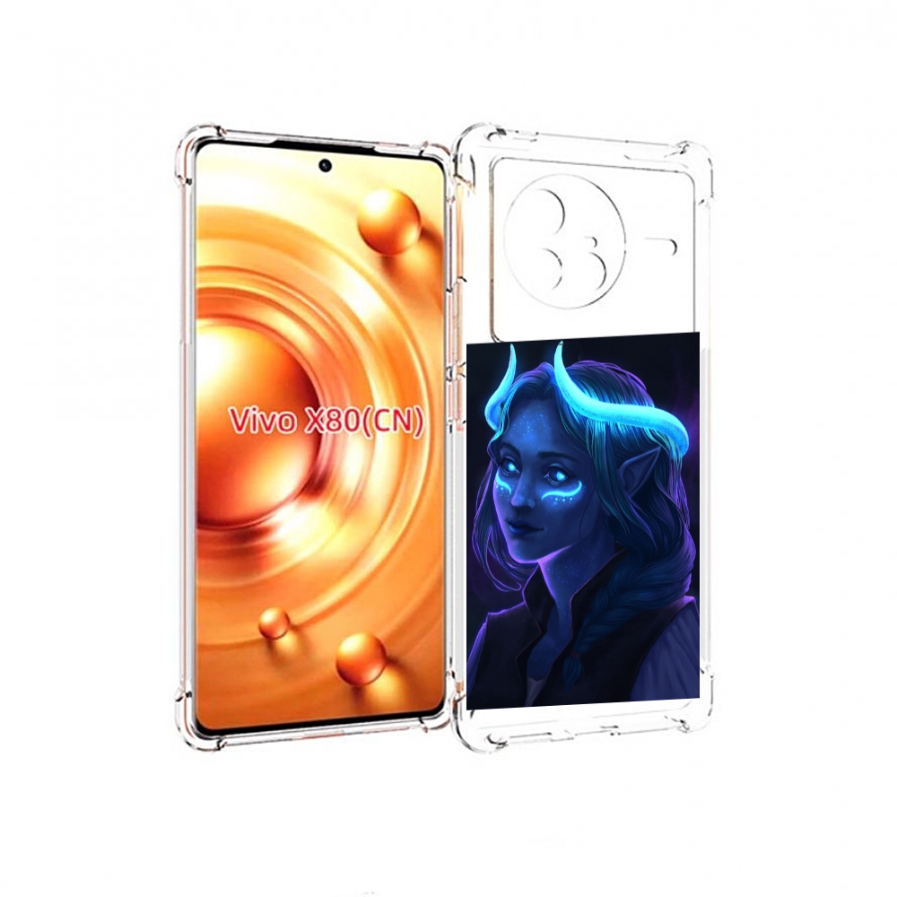 

Чехол Mypads Девушка Синяя Ледяная Женский Для Vivo X80, Прозрачный, Tocco