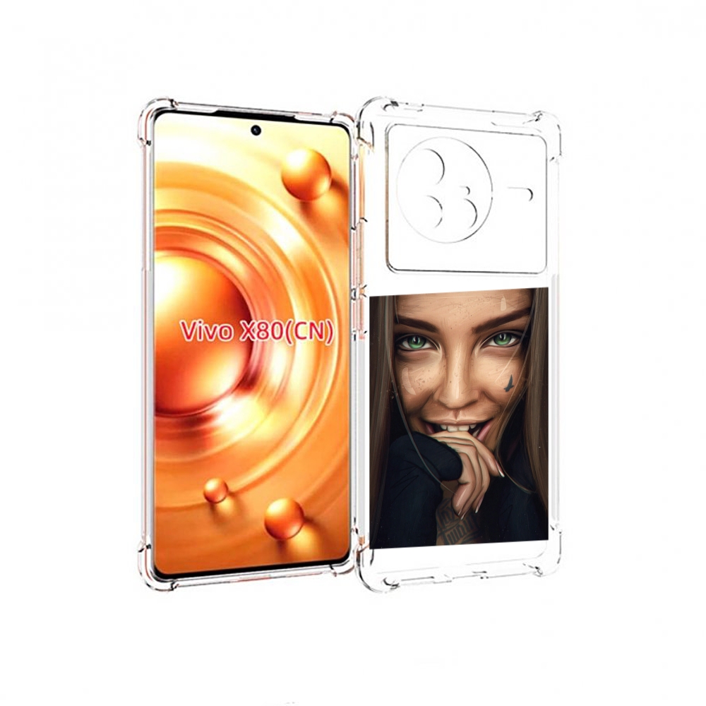 

Чехол Mypads Девушка Улыбается Женский Для Vivo X80, Прозрачный, Tocco