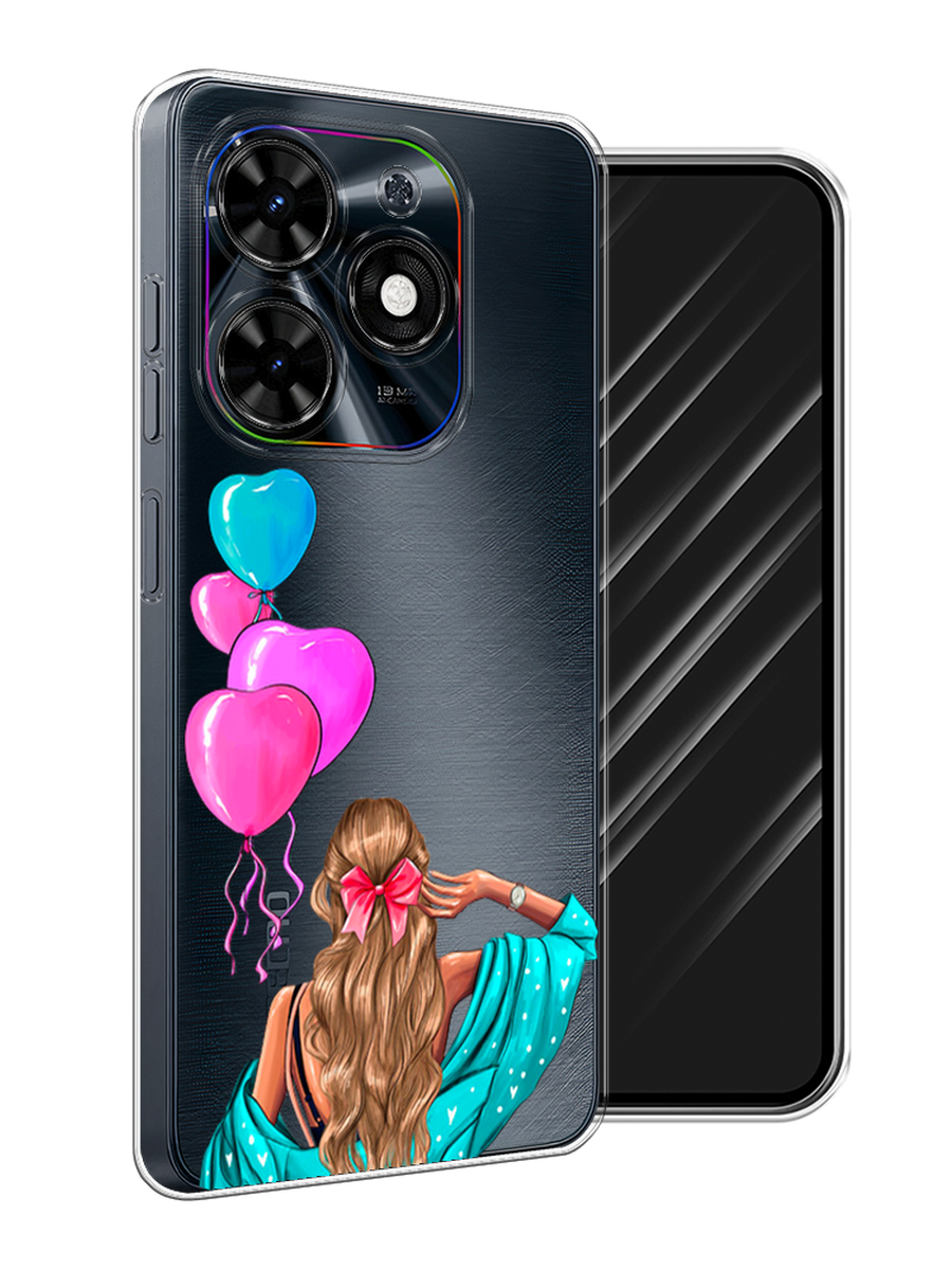 

Чехол Awog на Tecno Spark Go 2024 "День Рождения", Голубой;розовый;бежевый, 304650-1