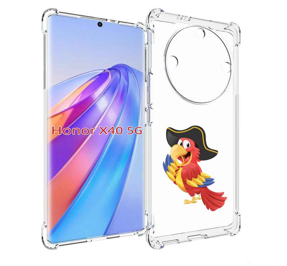 

Чехол MyPads попугай-пират для Honor X40, Прозрачный, Tocco
