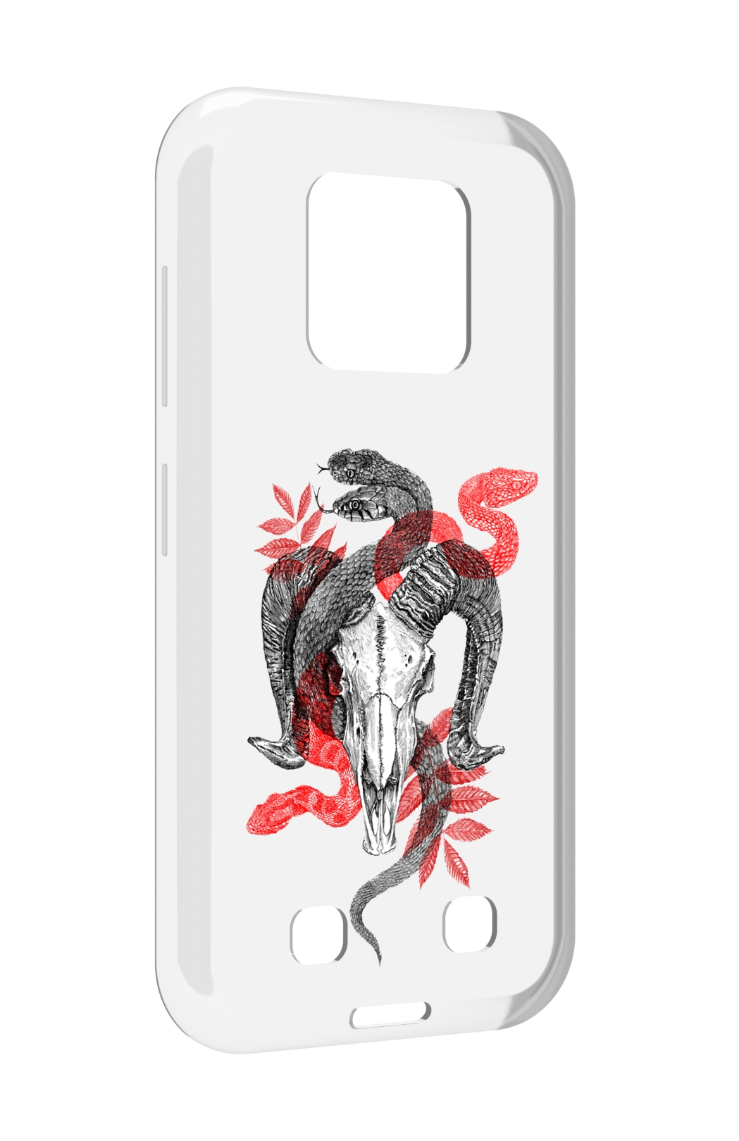 

Чехол MyPads змея в черепе рисунок для Oukitel WP18, Прозрачный, Tocco