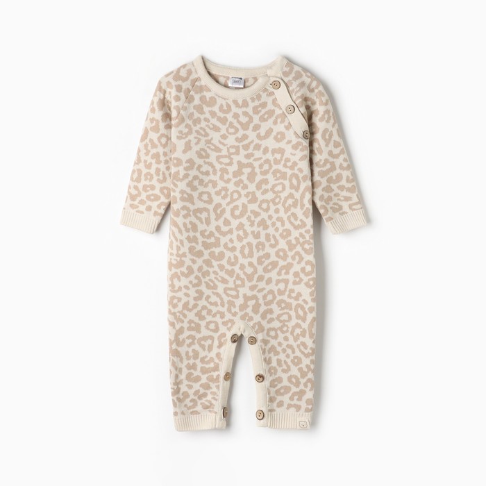 

Комбинезон вязаный Крошка Я Leo Baby, рост 74-80 см, Бежевый, Leo Baby