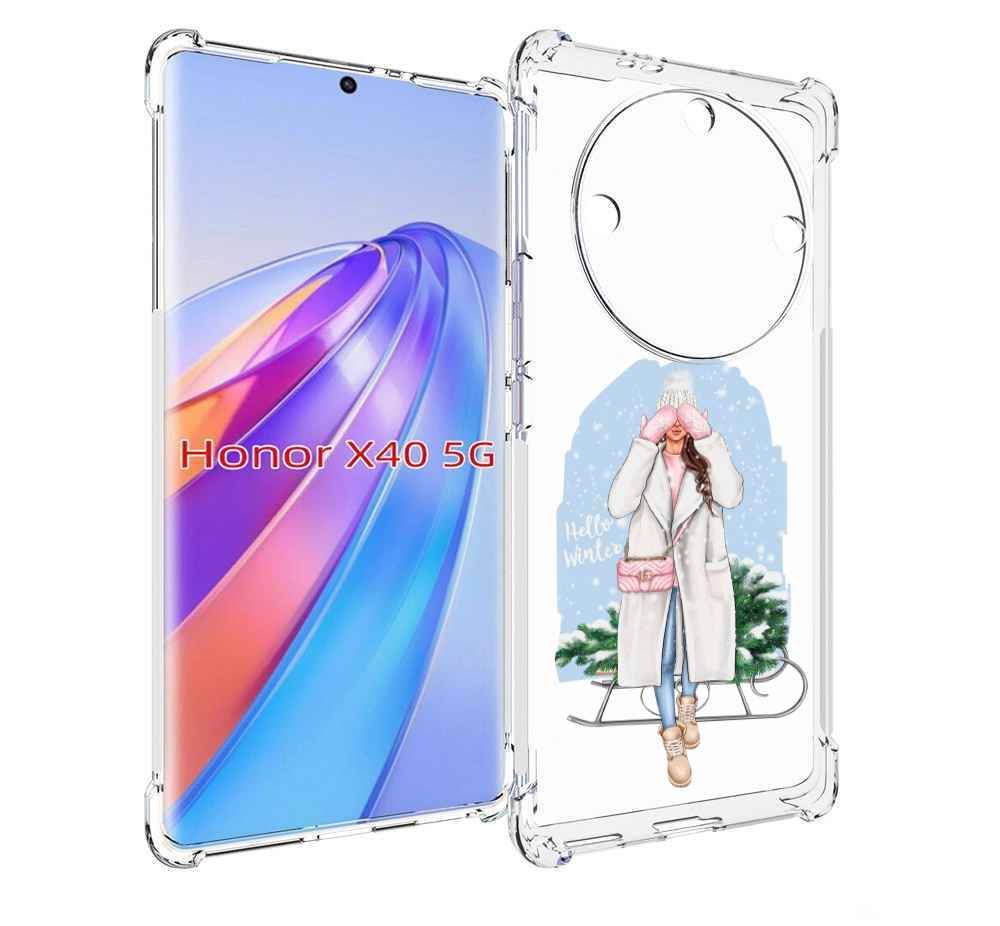 

Чехол MyPads привет-зима женский для Honor X40, Прозрачный, Tocco