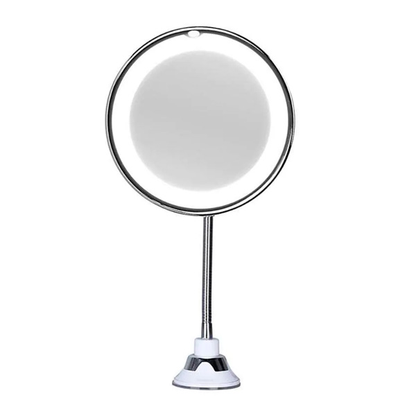 

Косметическое зеркало на вакуумной присоске и подсветкой My Fold Jin Ge Mirror, Белый