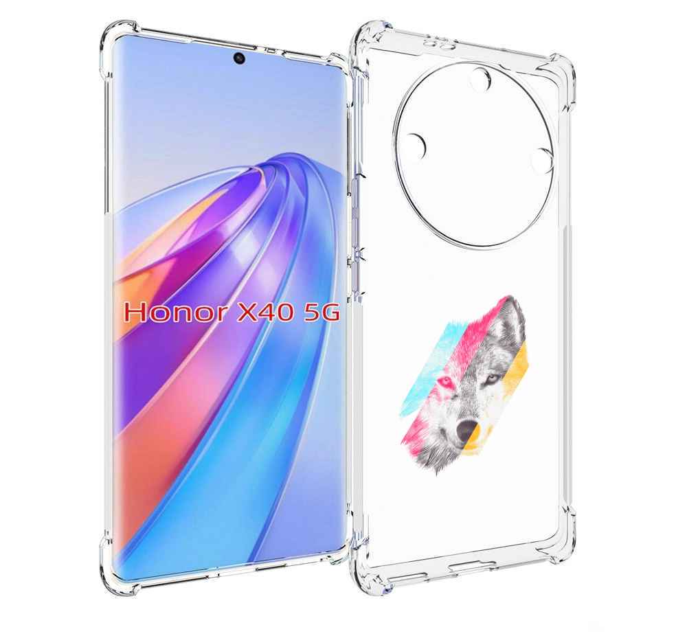 

Чехол MyPads волк градиент для Honor X40, Прозрачный, Tocco