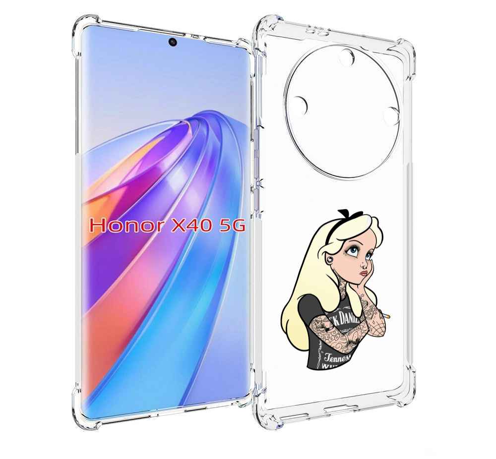 

Чехол MyPads принцесса-в-татуировках женский для Honor X40, Прозрачный, Tocco