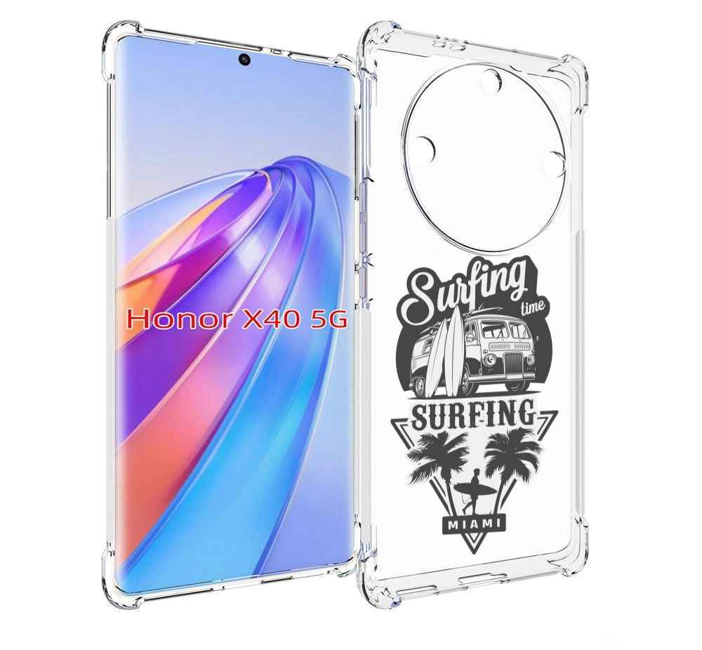 

Чехол MyPads путешествие-на-фургочике для Honor X40, Прозрачный, Tocco