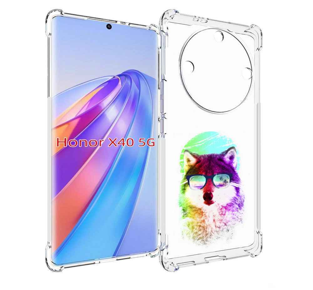 

Чехол MyPads радужный волк детский для Honor X40, Прозрачный, Tocco