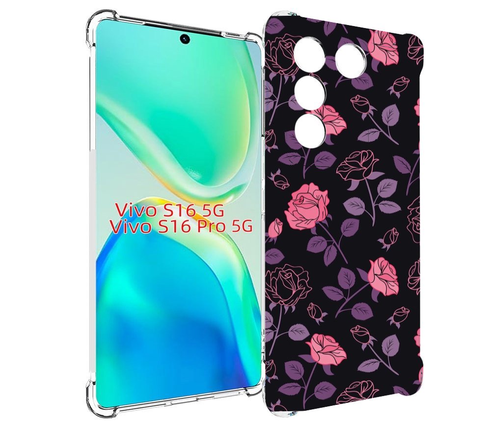 

Чехол MyPads маленькие розочки на черном фоне женский для Vivo S16 5G / S16 Pro 5G / V2..., Tocco