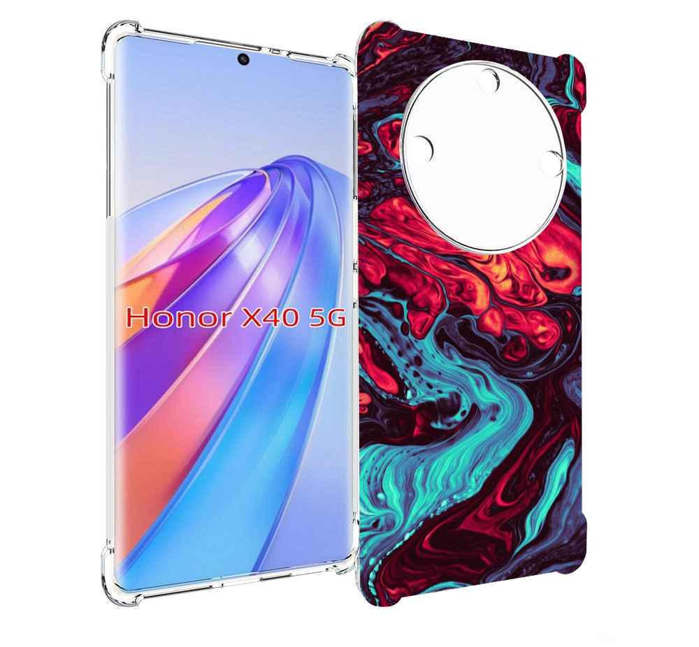 

Чехол MyPads разбавленная краска для Honor X40, Прозрачный, Tocco