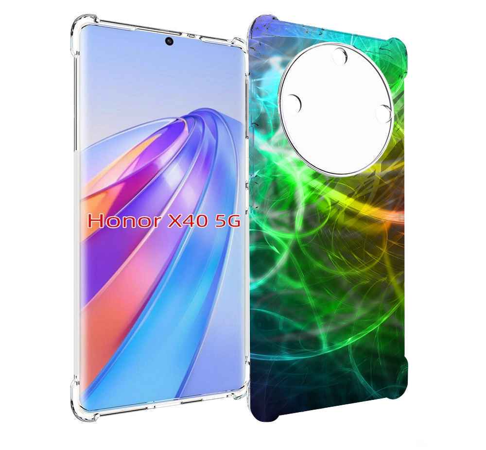 

Чехол MyPads разноцветная-абстракция-линиями для Honor X40, Прозрачный, Tocco