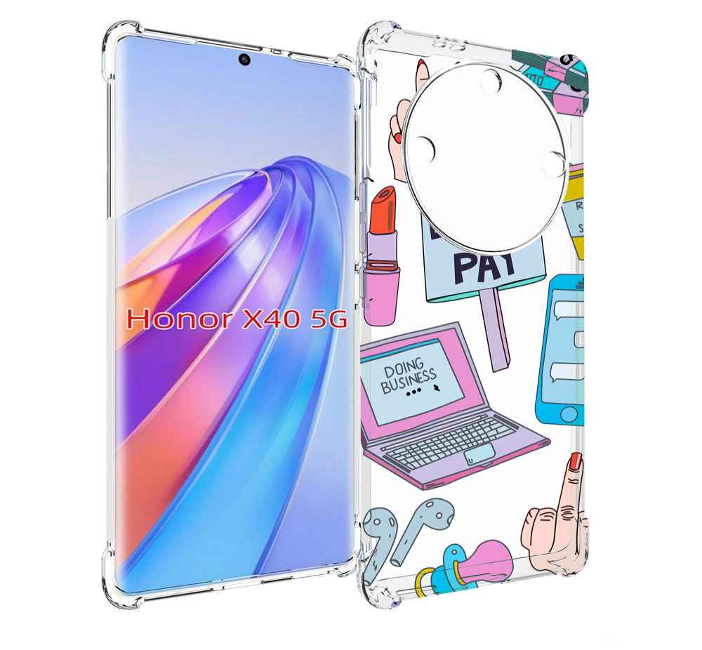 

Чехол MyPads разные-штучки для Honor X40, Прозрачный, Tocco