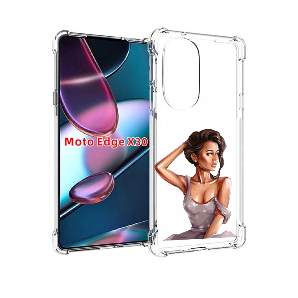 

Чехол MyPads Девушка-с-прической женский для Motorola Moto Edge X30, Прозрачный, Tocco