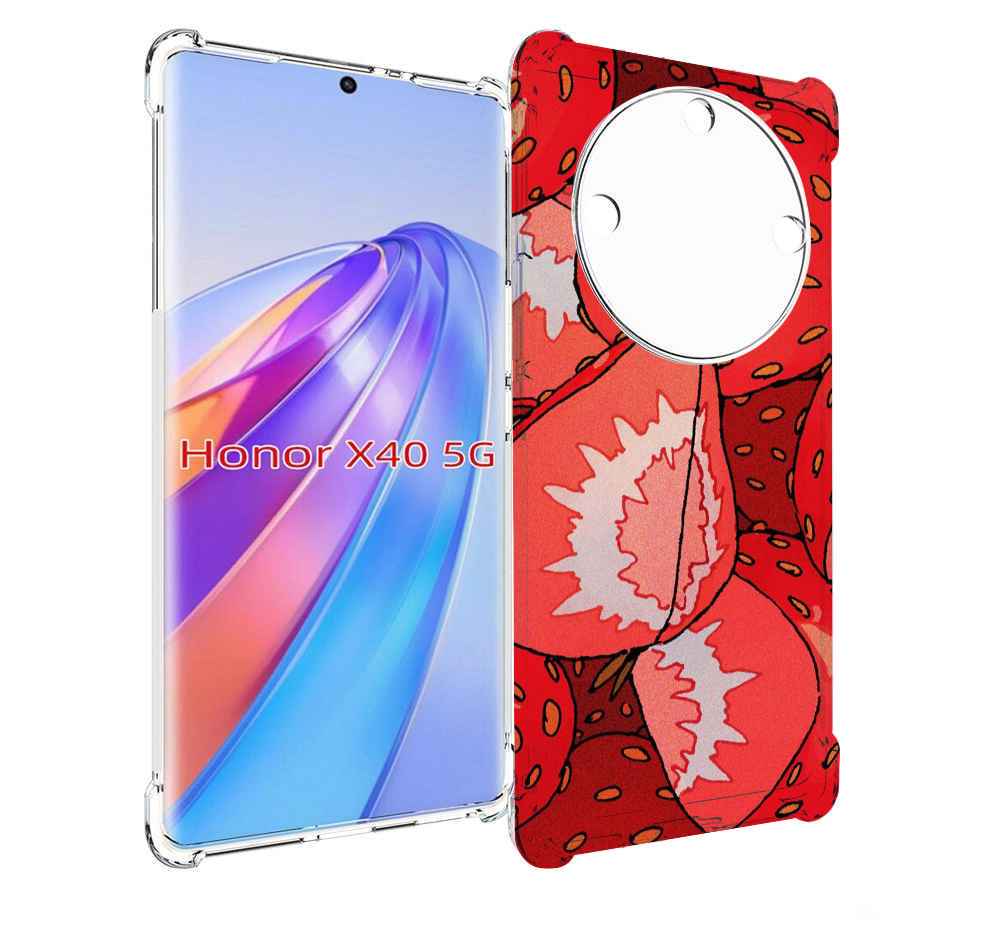 

Чехол MyPads рисованная-клубника для Honor X40, Прозрачный, Tocco