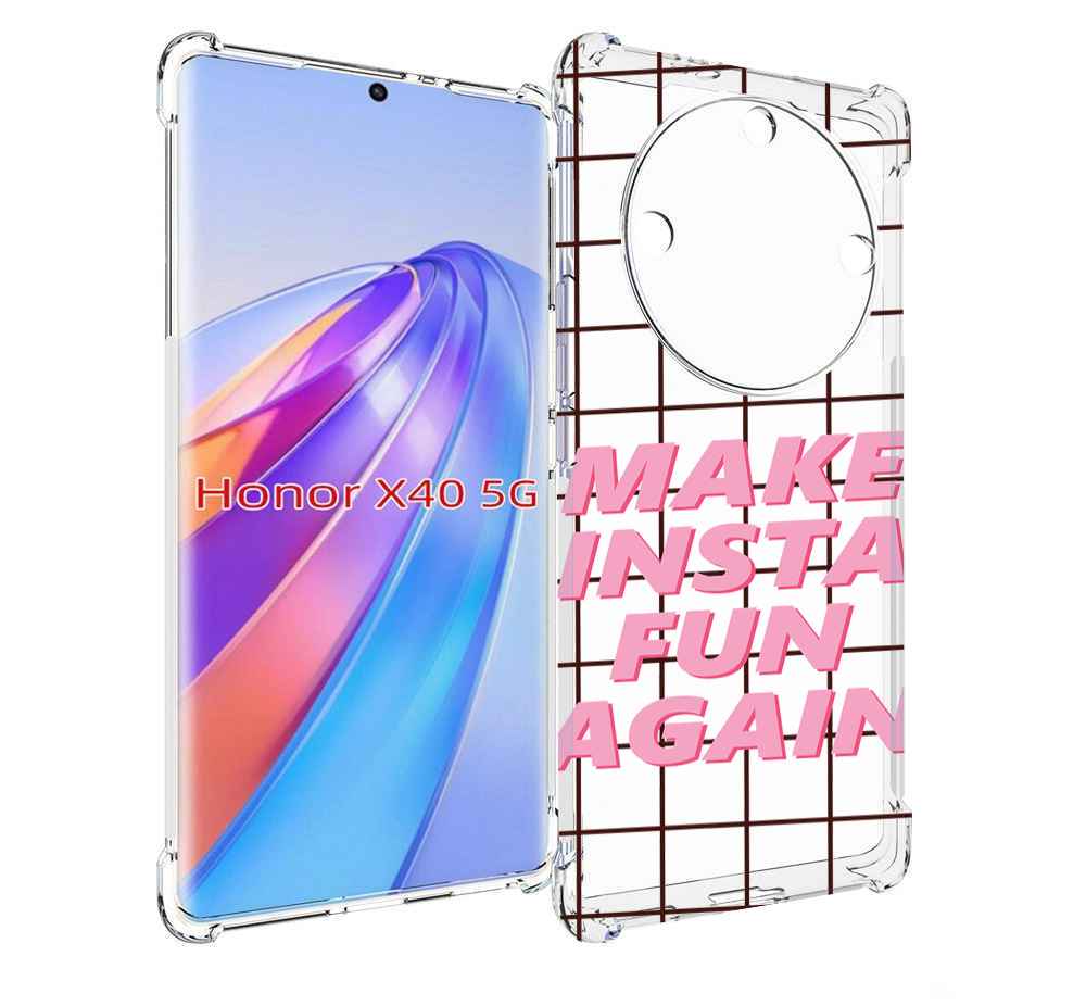 

Чехол MyPads розовая-надпись-про для Honor X40, Прозрачный, Tocco
