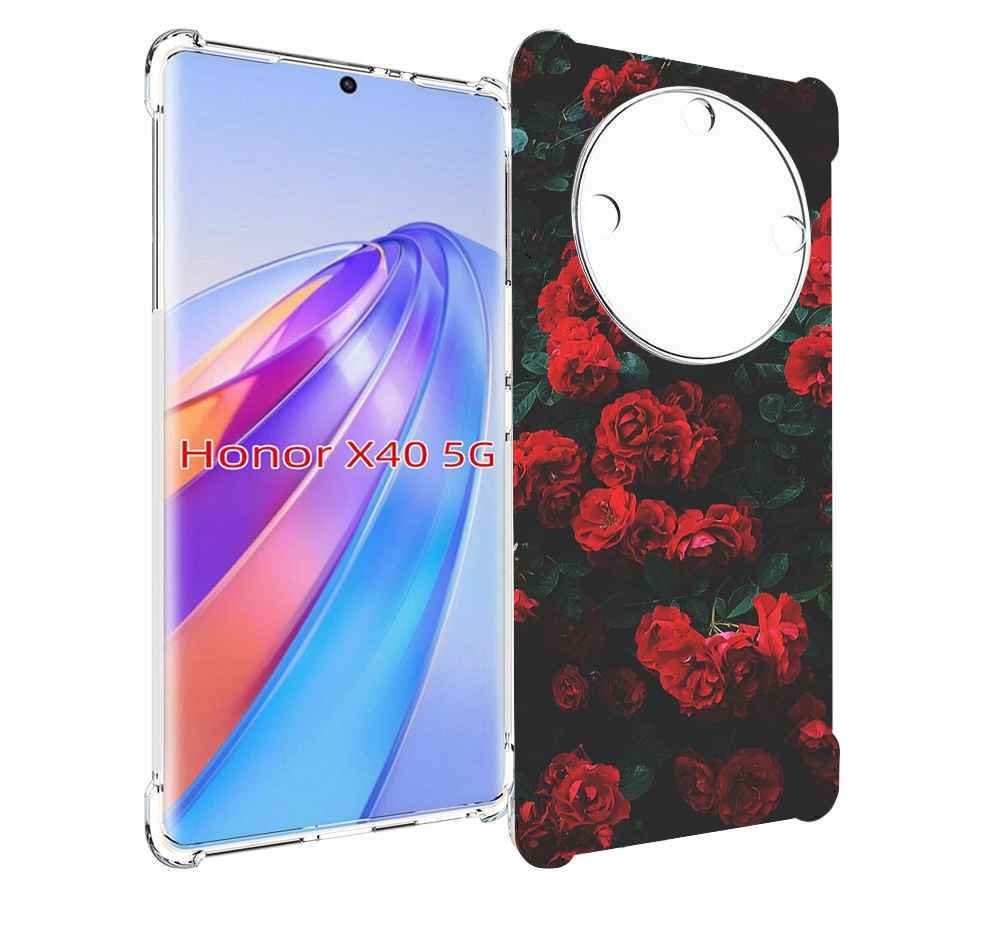 

Чехол MyPads розы-в-листьях для Honor X40, Прозрачный, Tocco