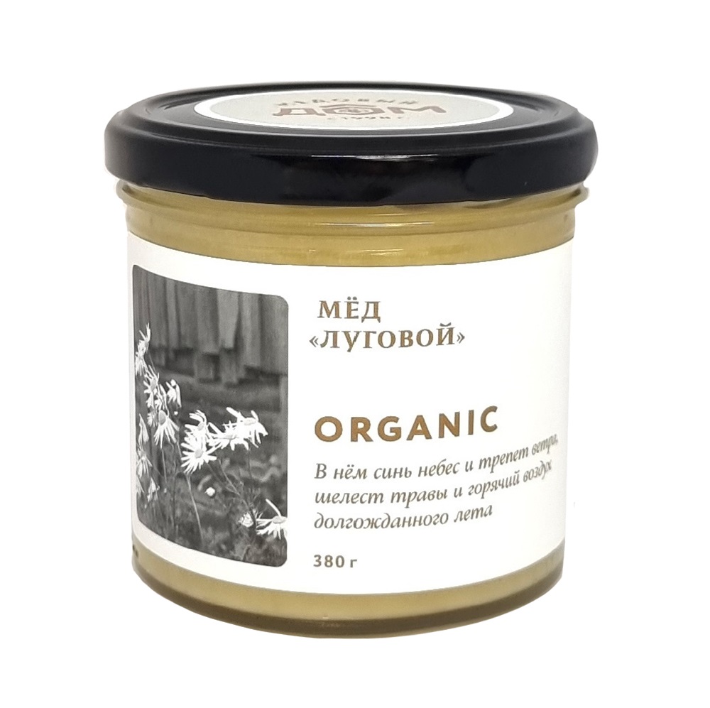 

Мед Медовый дом Луговой Organic 380 г