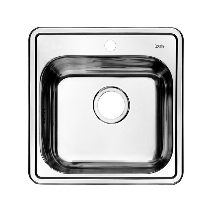 

Мойка с выпуском 011UPSOi84, нержавеющая сталь, 485*485, Strit S, IDDIS, STR48P0i77K