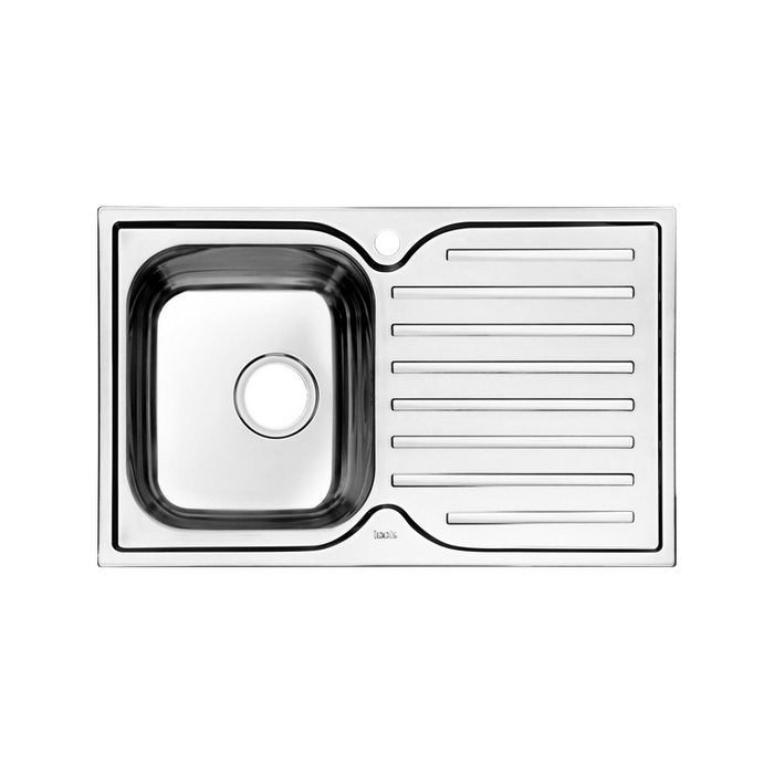 

Мойка с выпуском 011UPSOi84, нержавеющая сталь, 780*480, Strit S, IDDIS, STR78SLi77K
