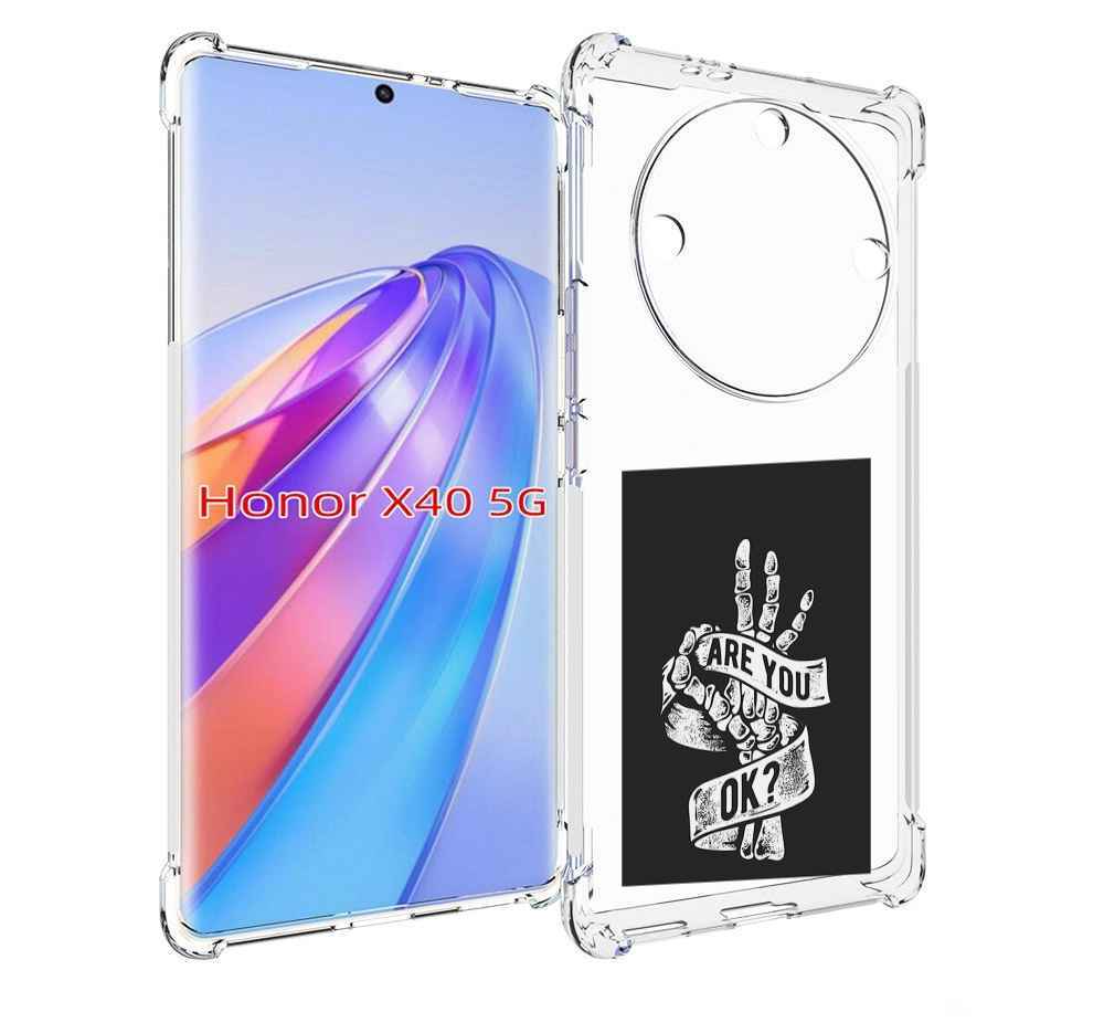 

Чехол MyPads рука-скелета для Honor X40, Прозрачный, Tocco