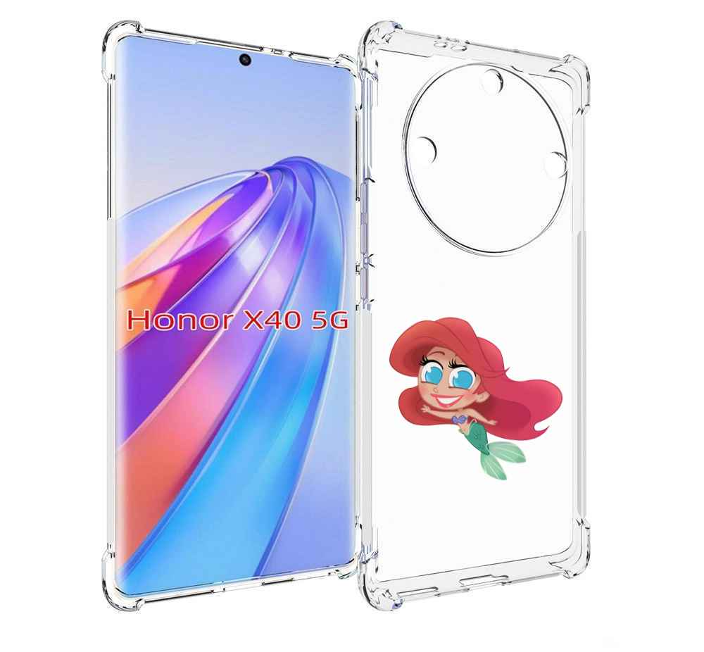 

Чехол MyPads русалка-мулатка для Honor X40, Прозрачный, Tocco