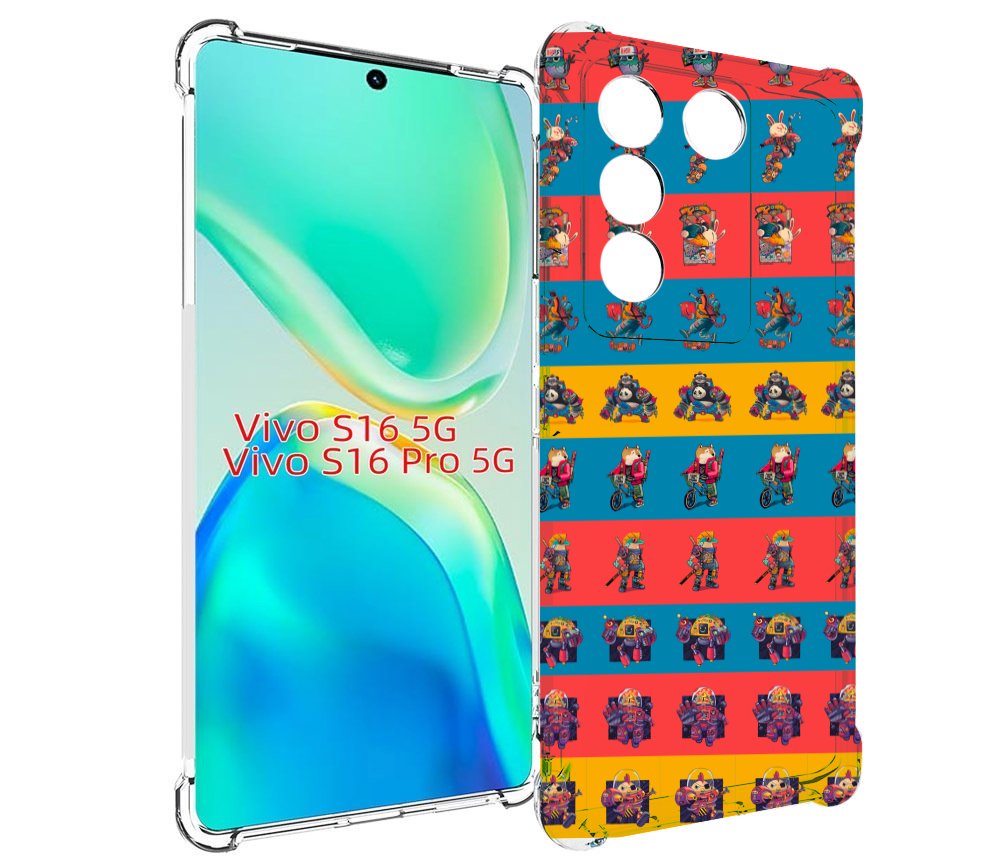 

Чехол MyPads много стикеров для Vivo S16 5G/S16 Pro 5G/V27/V27 Pro, Tocco