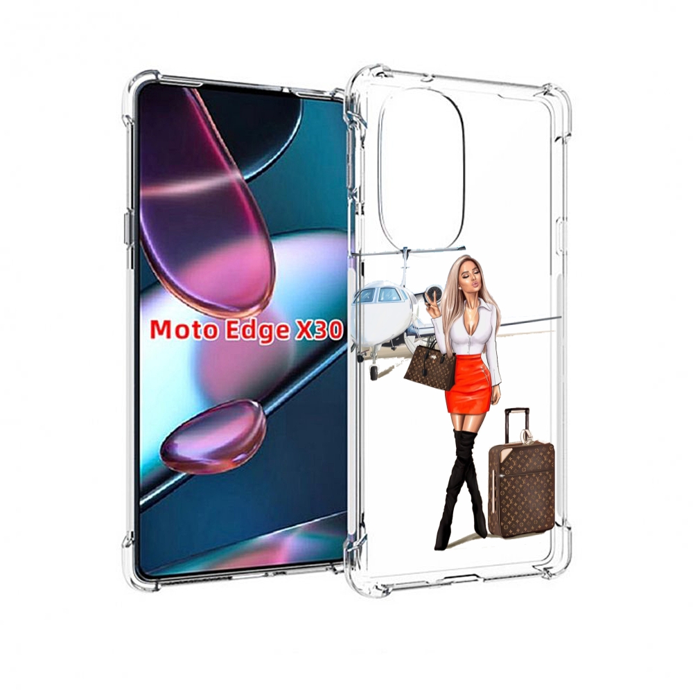 

Чехол MyPads Деловая-девушка женский для Motorola Moto Edge X30, Прозрачный, Tocco