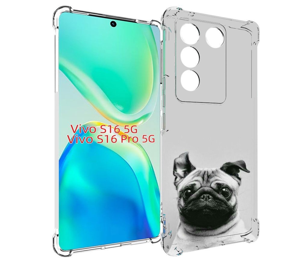 

Чехол MyPads мопс для Vivo S16 5G/S16 Pro 5G/V27/V27 Pro, Tocco