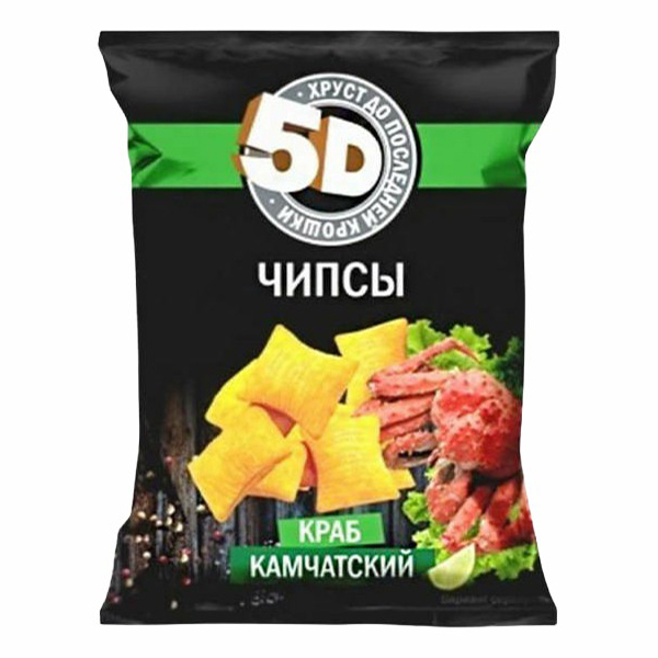 

Чипсы пшеничные 5D камчатский краб 45 г