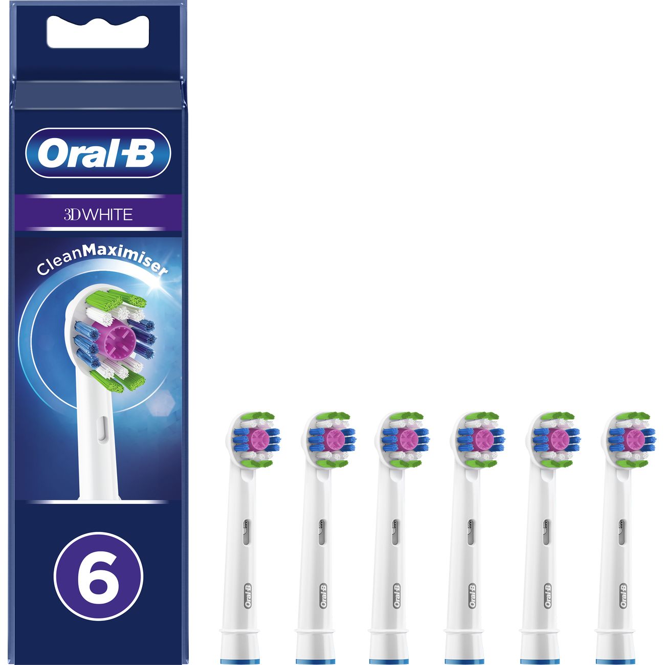 фото Насадка для электрической зубной щетки oral-b eb18prb-6 3d white