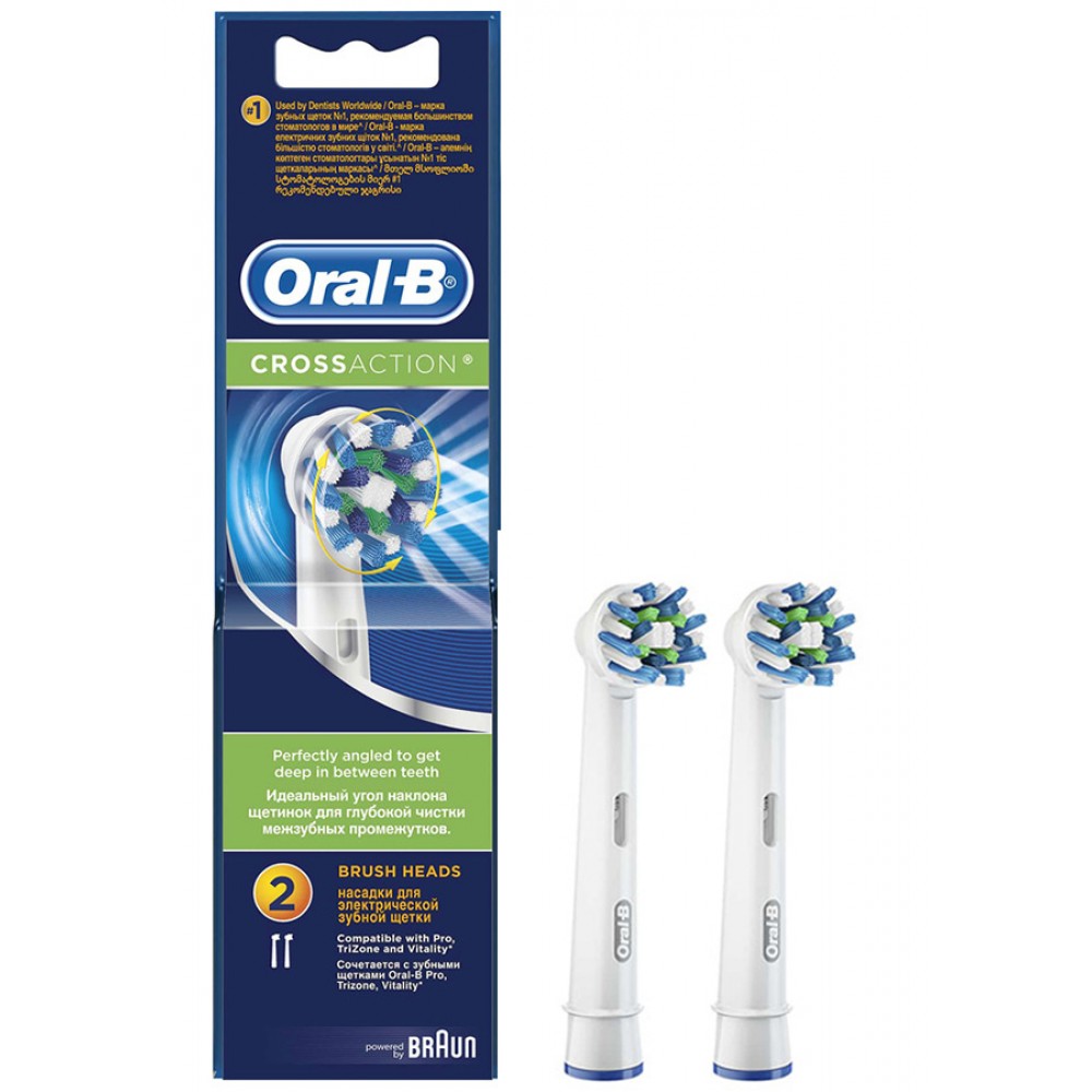 фото Насадка для электрической зубной щетки oral-b eb50rb-2 cross action