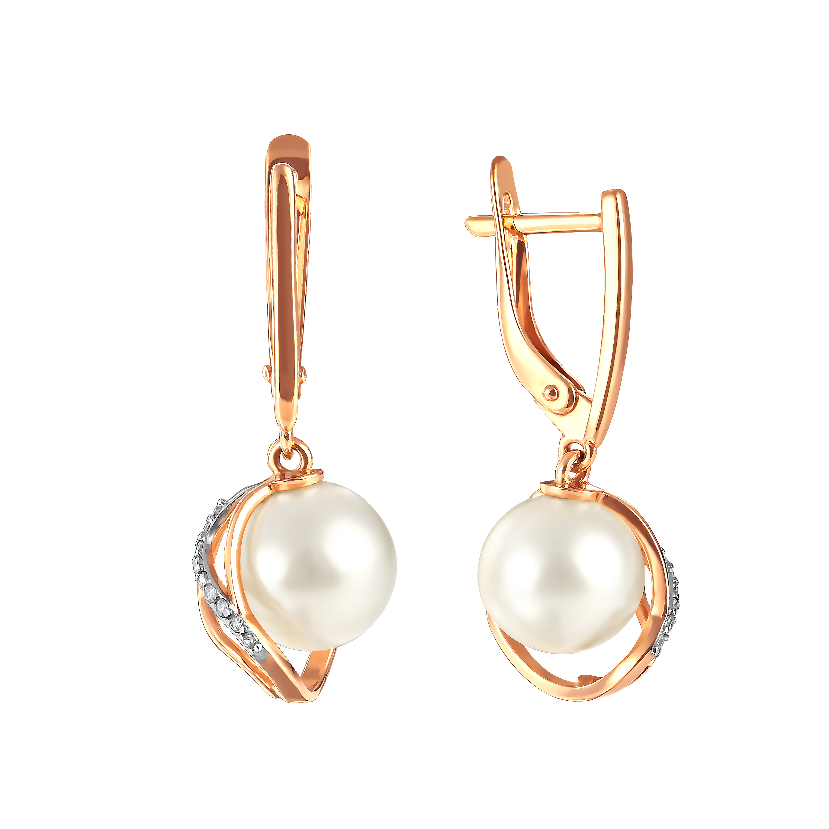 

Серьги из красного золота с фианитом Yahont 235935, 235935