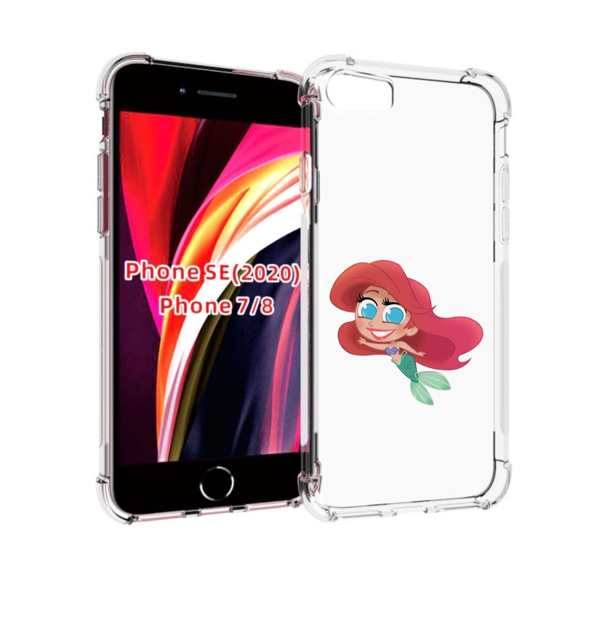 

Чехол MyPads русалка-мулатка для iPhone 7 4.7 / iPhone 8 / iPhone SE 2 (2020), Прозрачный, Tocco