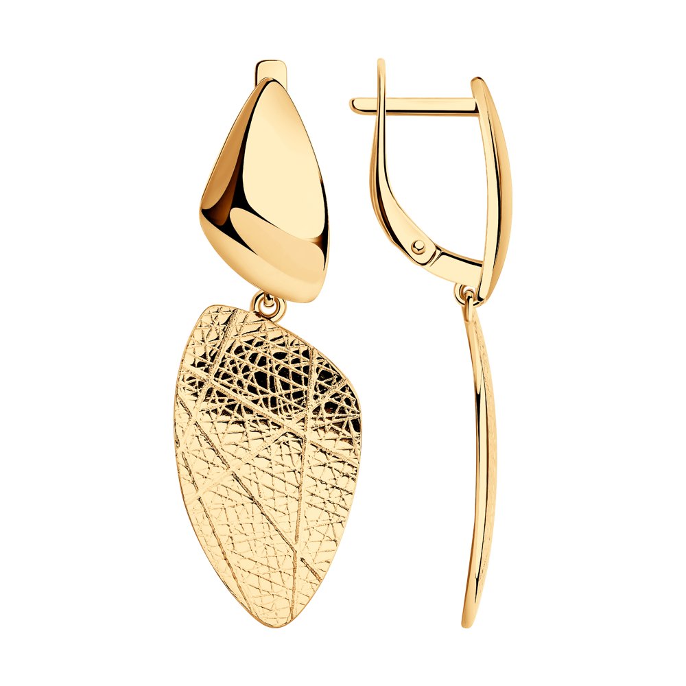 

Серьги подвески из серебра ЯХОНТ Золотой 236027, 236027