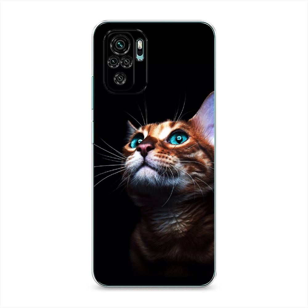 фото Силиконовый чехол "мечтательный кот" на xiaomi redmi note 10 awog