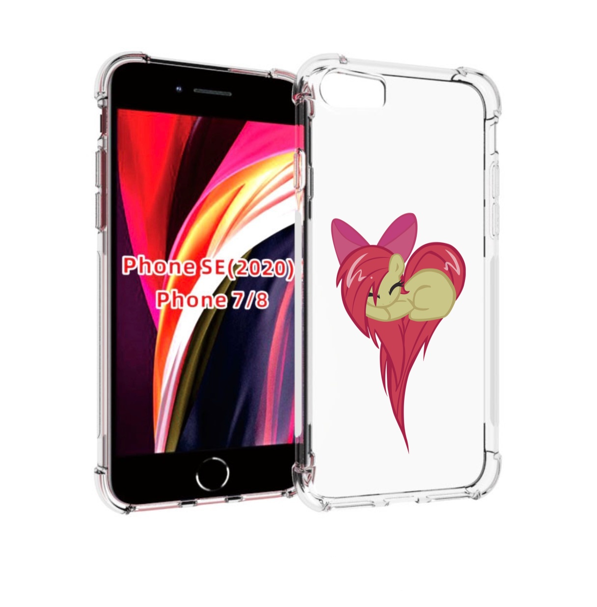 

Чехол MyPads сердце-из-пони для iPhone 7 4.7 / iPhone 8 / iPhone SE 2 (2020), Прозрачный, Tocco