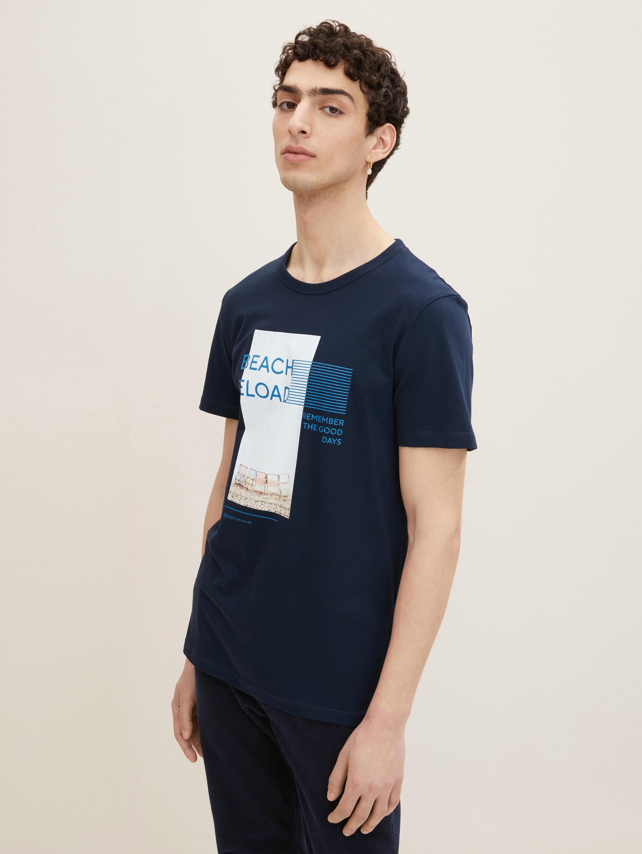 

Футболка мужская Tom Tailor Denim 1031133 синяя M, 1031133