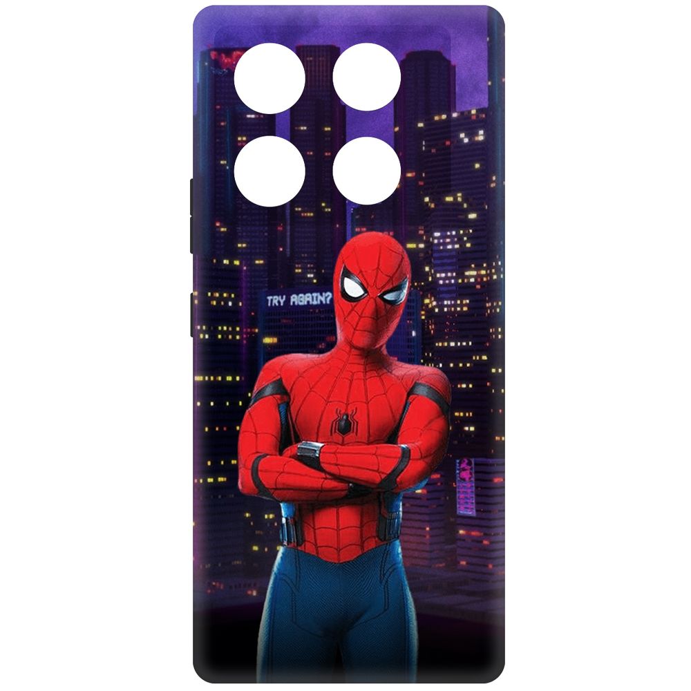

Чехол-накладка Krutoff Soft Case Человек-Паук. На крыше для INFINIX GT 20 Pro черный