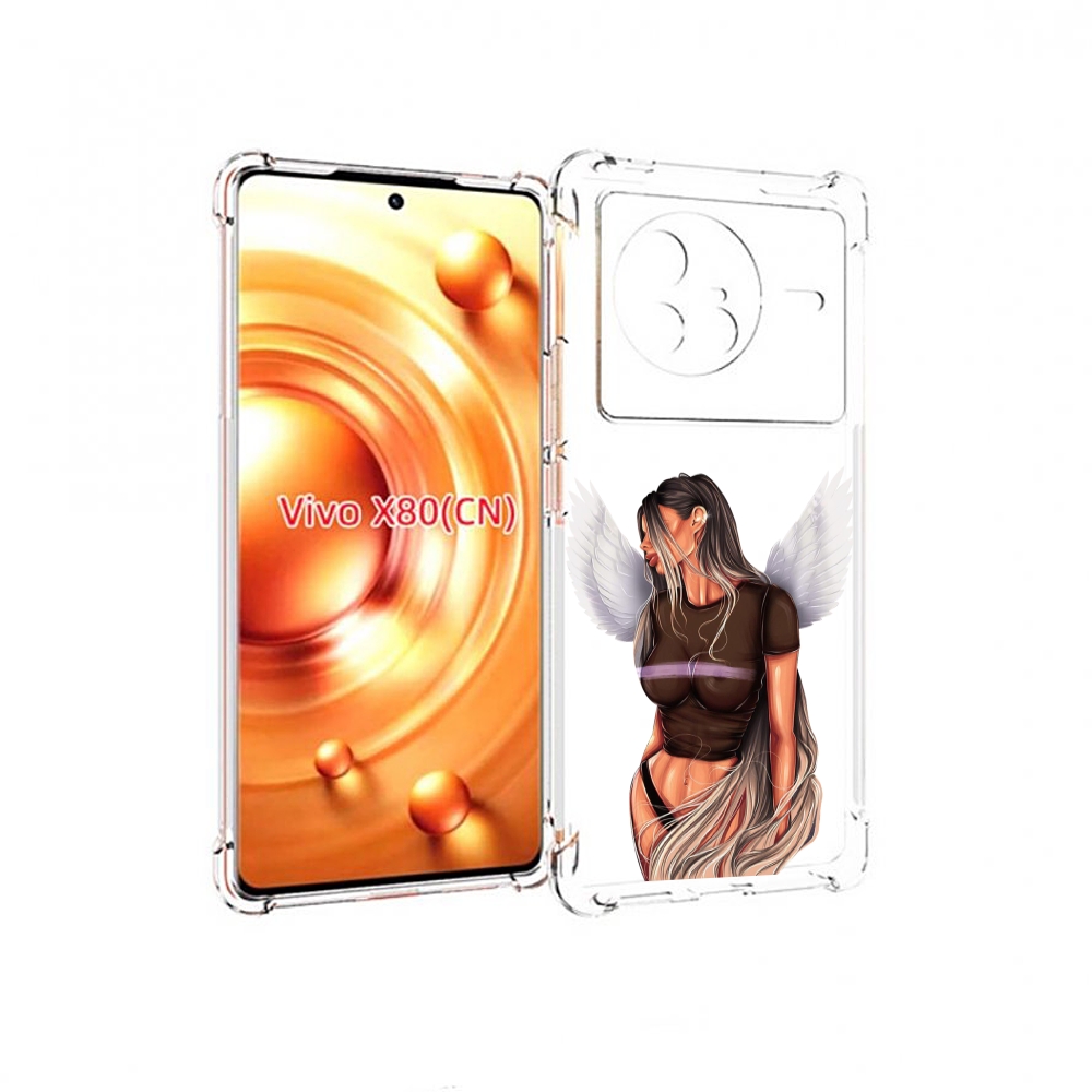

Чехол Mypads Девушка-Ангел-С-Крыльями Женский Для Vivo X80, Прозрачный, Tocco