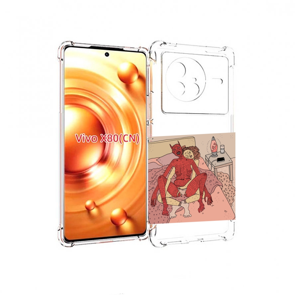 

Чехол Mypads Девушка-Без-Кожи Для Vivo X80, Прозрачный, Tocco