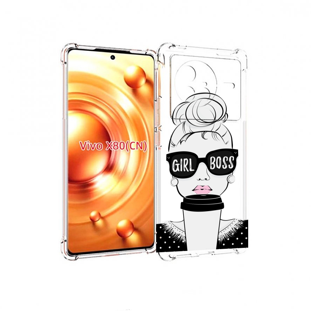 

Чехол Mypads Девушка-Босс Женский Для Vivo X80, Прозрачный, Tocco