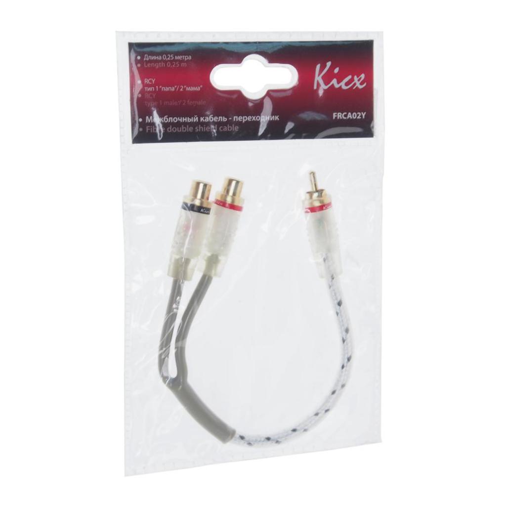 

Кабель RCA 1х2 адаптер KICX FRCA02Y