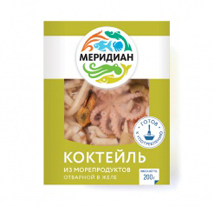 Коктейль Меридиан из морепродуктов в желе 200 г