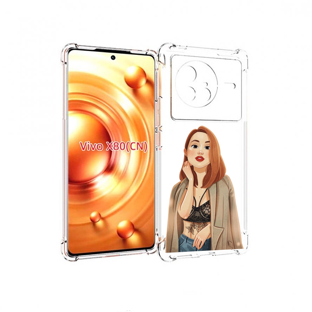 

Чехол Mypads Девушка-В-Кружевном-2 Для Vivo X80, Прозрачный, Tocco