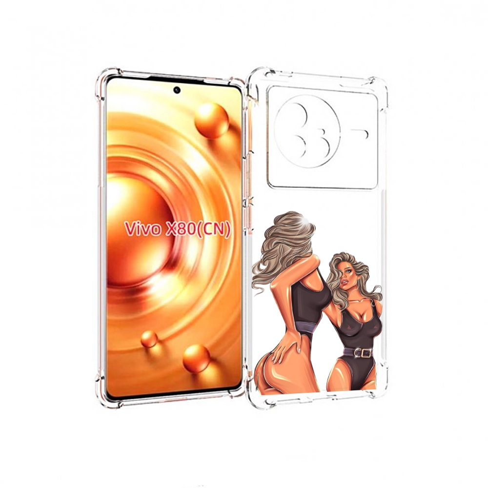 Чехол Mypads Девушка-В-Купальнике-Черном Женский Для Vivo X80