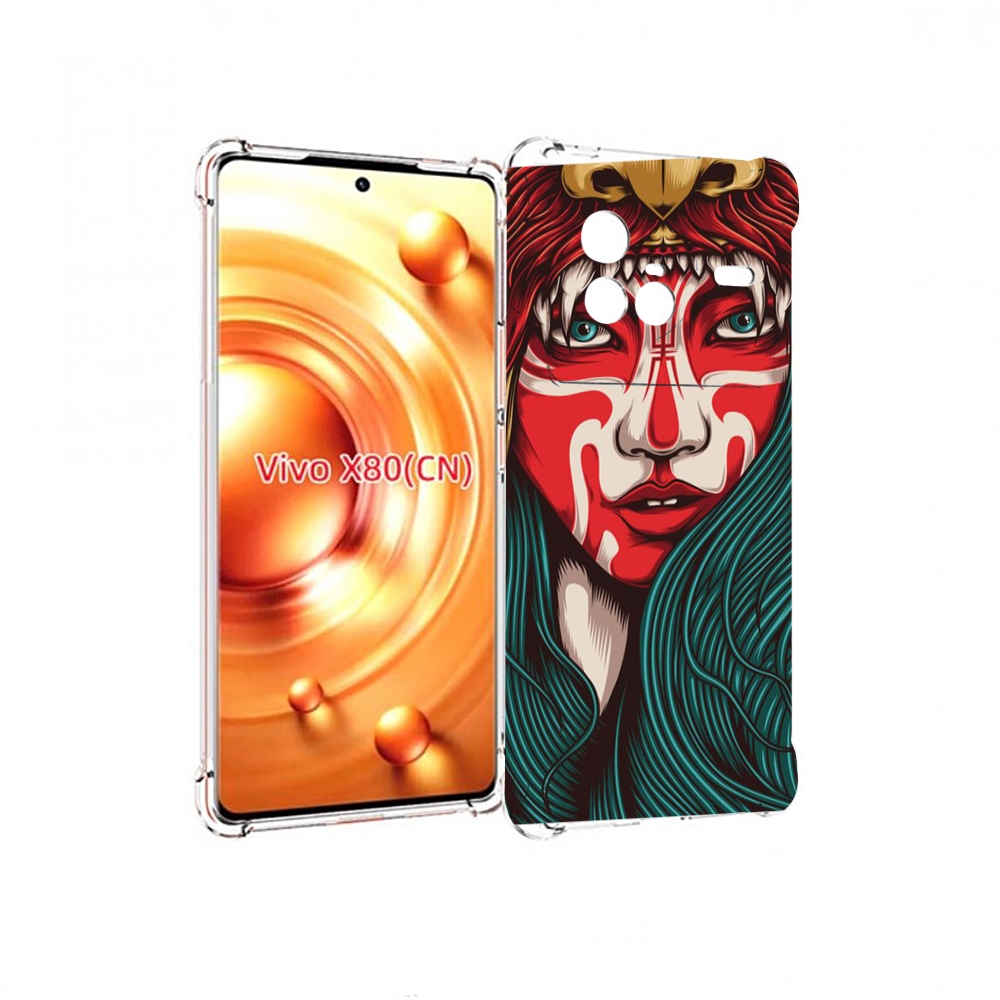 

Чехол Mypads Девушка-В-Маскировке Для Vivo X80, Прозрачный, Tocco