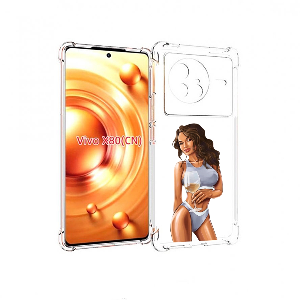 Чехол Mypads Девушка-В-Сером-Купальнике- Женский Для Vivo X80