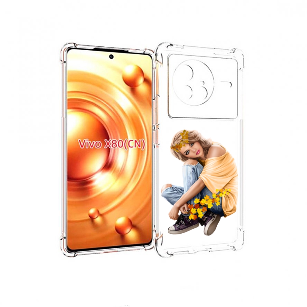 

Чехол Mypads Девушка-В-Цветочками Женский Для Vivo X80, Прозрачный, Tocco