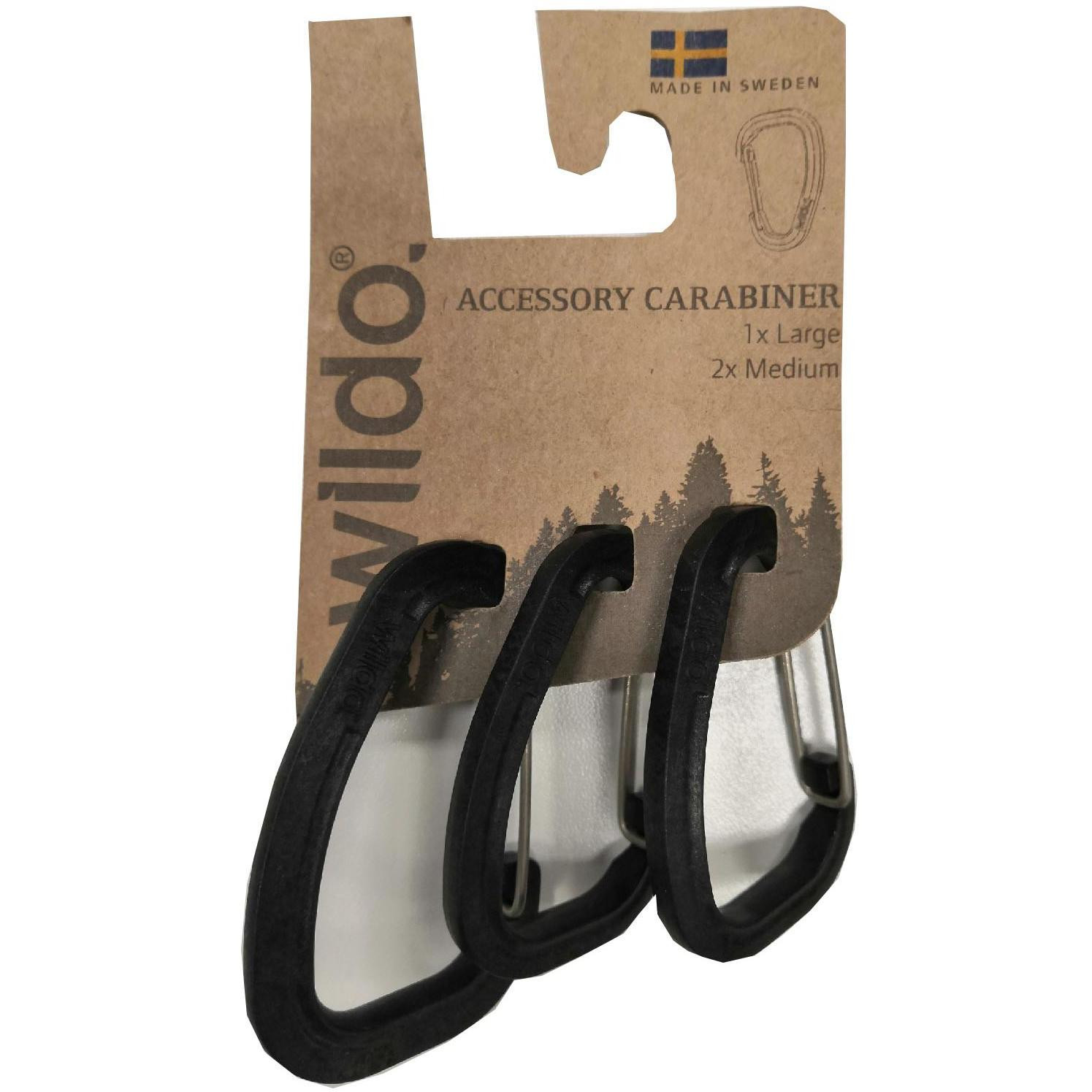 фото Карабины для аксессуаров в наборе accessory carabiner 3-set от wildo® black, 89611